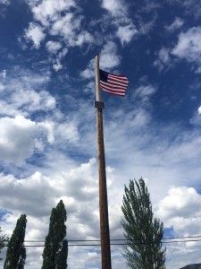 Replica of Flagstaff's First Flag and Flagpole